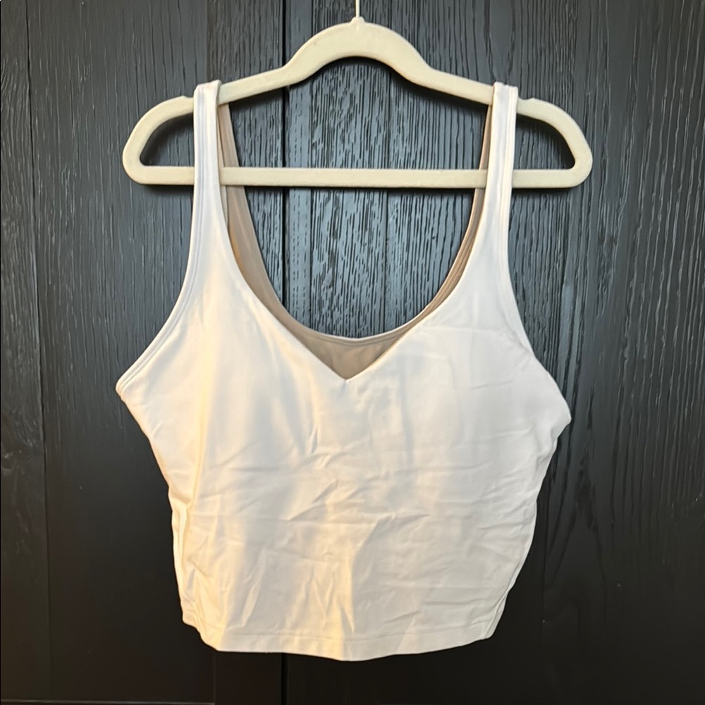 White Sleeveless Tank Top